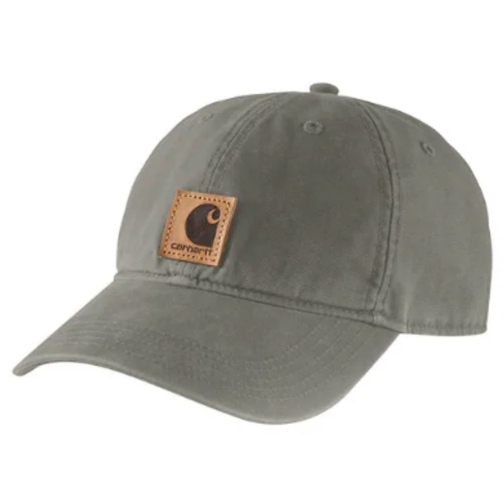 Carhartt Hat Cap Dusty Olive Canvas Outdoor Dad Workwear Hook & Loop Strapback